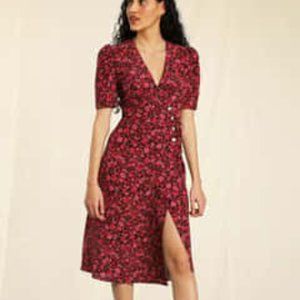 NWT Rouje Paris Gabin Dress in Red Rose, 44